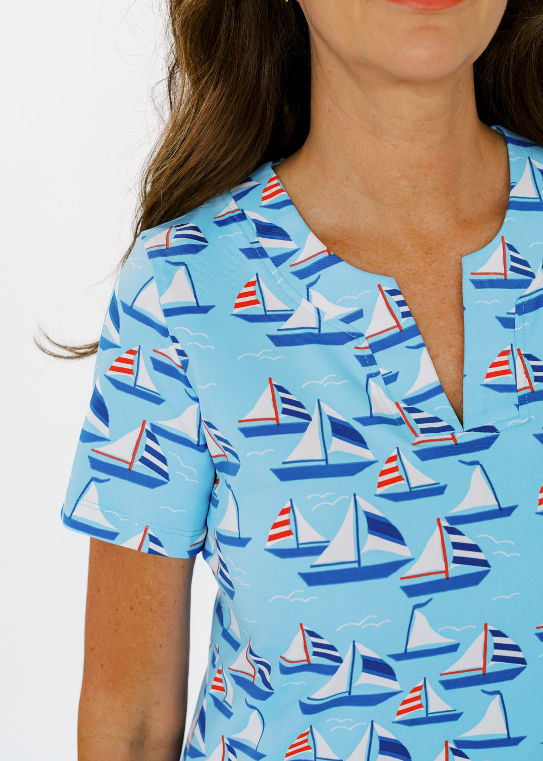 Lucille Short Sleeve Dress - Regatta