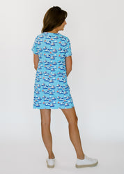 Lucille Short Sleeve Dress - Regatta