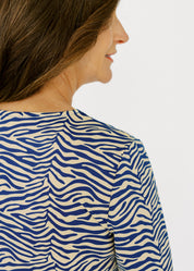 Crew Tee - Zebra Blue/Almond