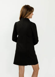 Camilla Full Sleeve Dress - Solid Black Ponte