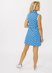 Sport Dress - Blue Leaf Trellis