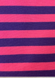 Coco Dress - Double Knit Ponte Stripes Pink/Purple