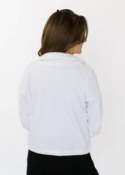 Jackie Jacket - Solid White Fleece