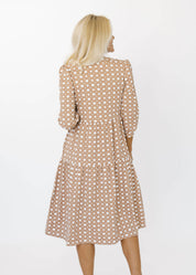 Robyn Dress - Boca Grande Cane Marshmallow/Camel