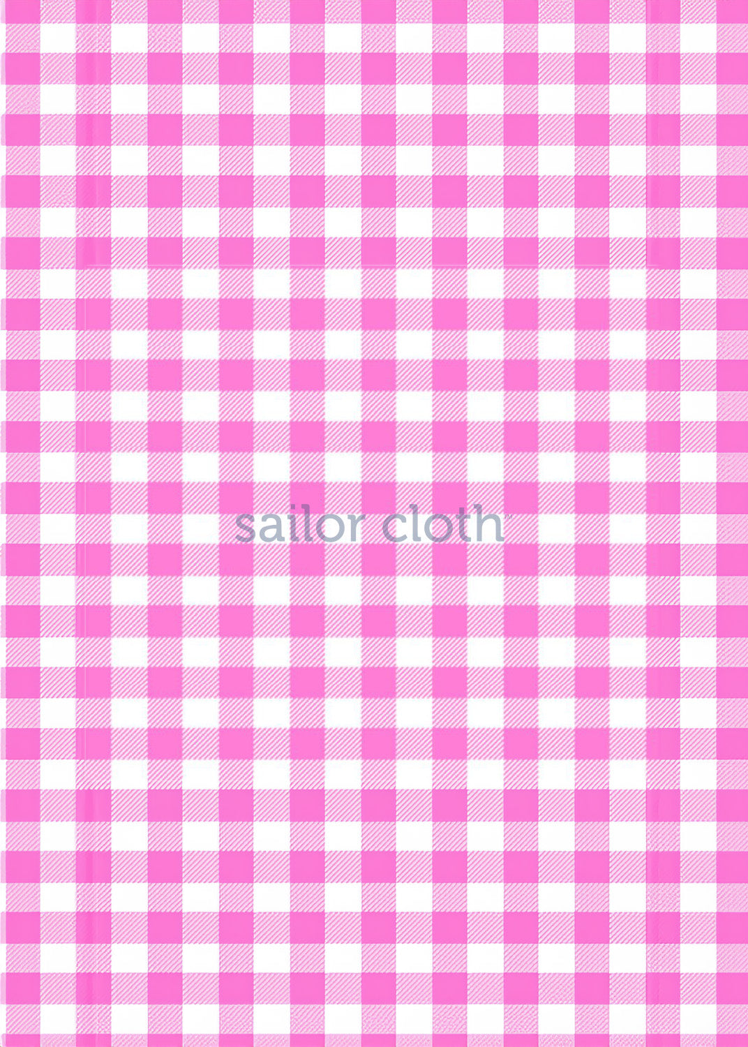 Britt 3/4 Sleeve Top - White/Gingham Hot Pink/White