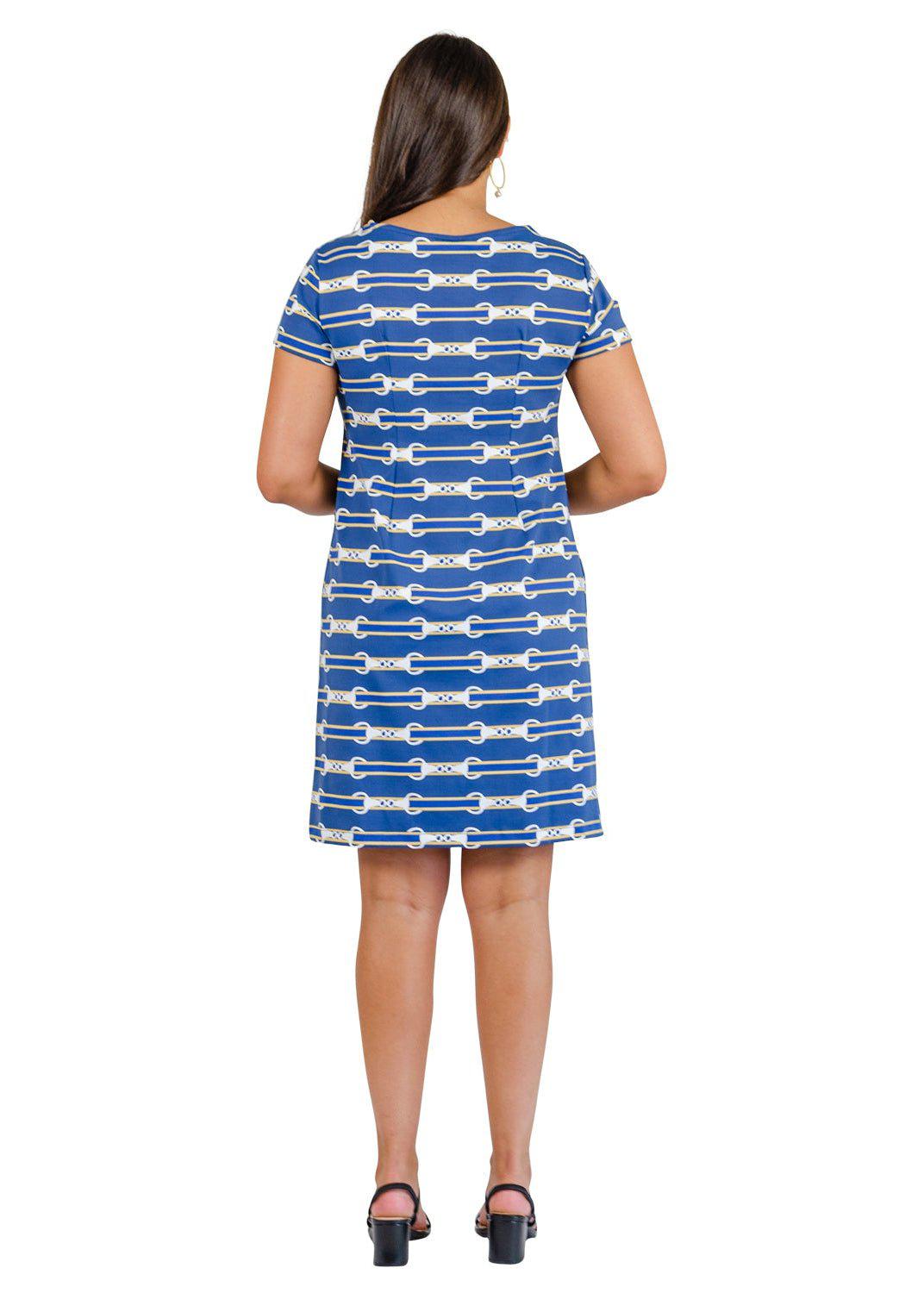 Marina Dress - Riding into Fall 2 Blue - FINAL SALE-2