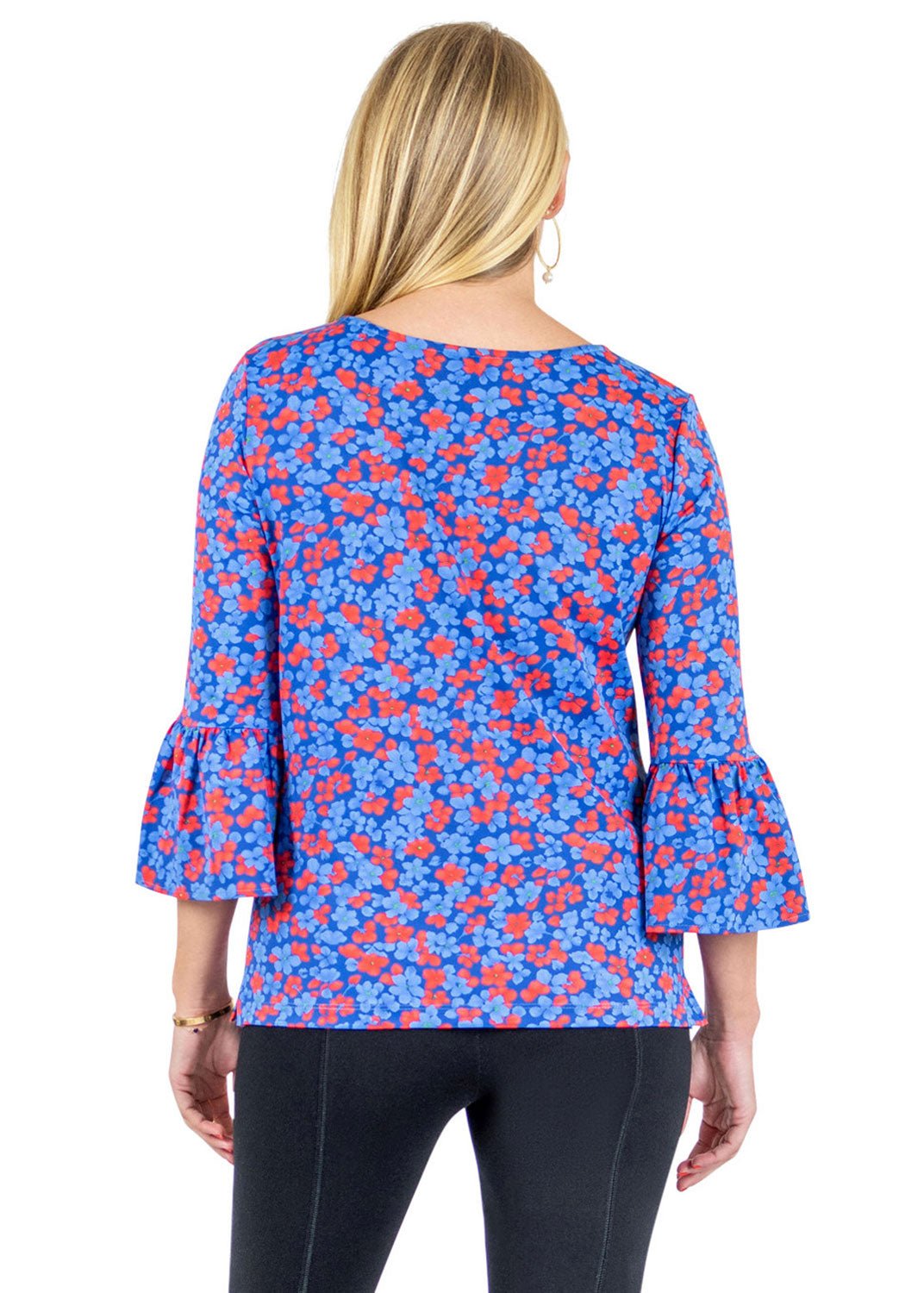 4 Sleeve Top in a Floral Print