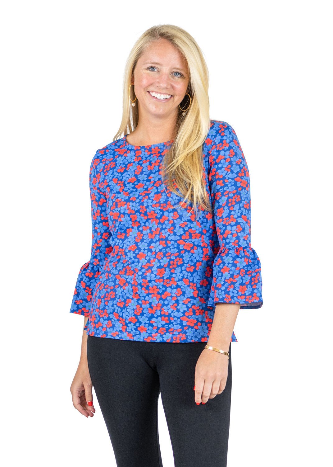 4 Sleeve Top in a Floral Print